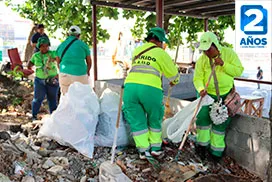 Operativo de limpieza en el Completo de San cristobal, corrgimiento de Juan Diaz