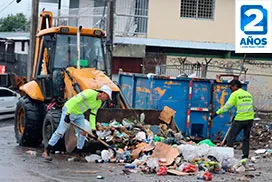 Limpieza profunda y remoción de desechos masivos en el sector de El Poderoso.