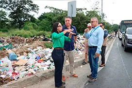 Autoridades se reunen para inspeccionar botadero clandestino en Belén, corregimiento de Tocumen