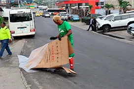 Operativo de limpieza en el corregimiento Belisario Frías