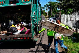 Recolección de residuos en Concepción, corregimiento de Juan Díaz