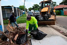 Recolección de bolsas de basura, pencas y otros materiales en Calle 142 oeste - Concepción, corregimiento de Juan Díaz