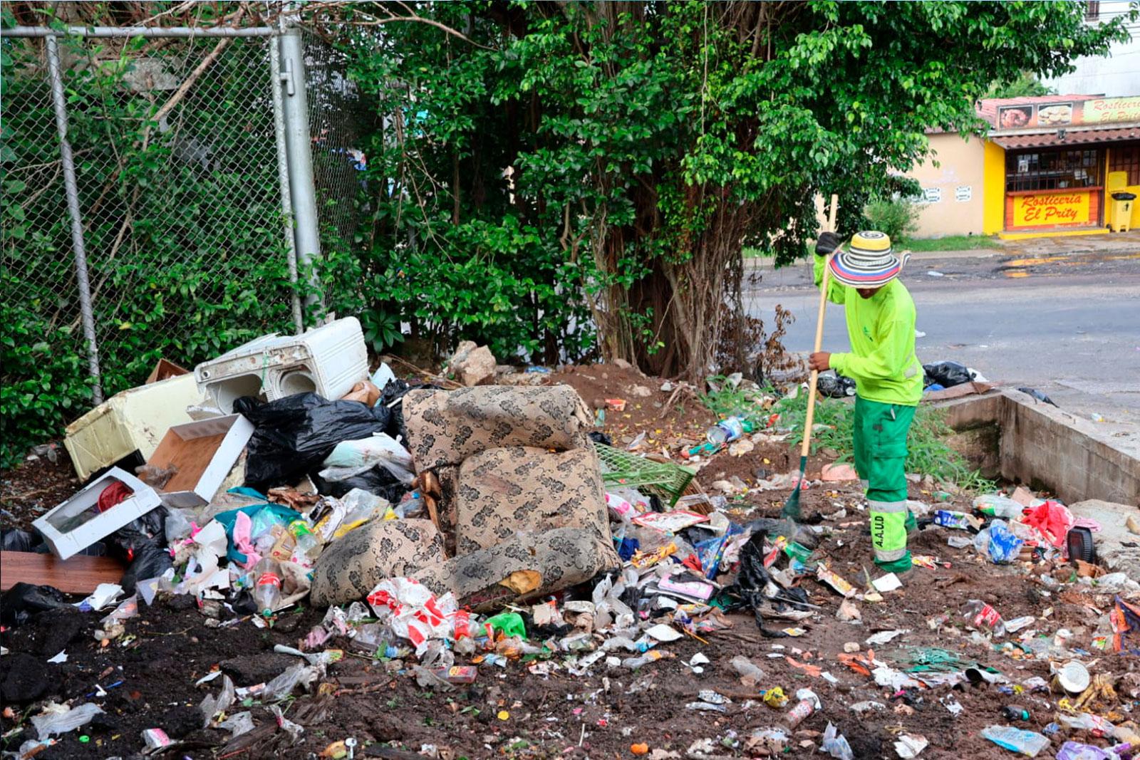 Limpieza en El Mirador de Torrijos Carter, corregimiento Belisario Frías