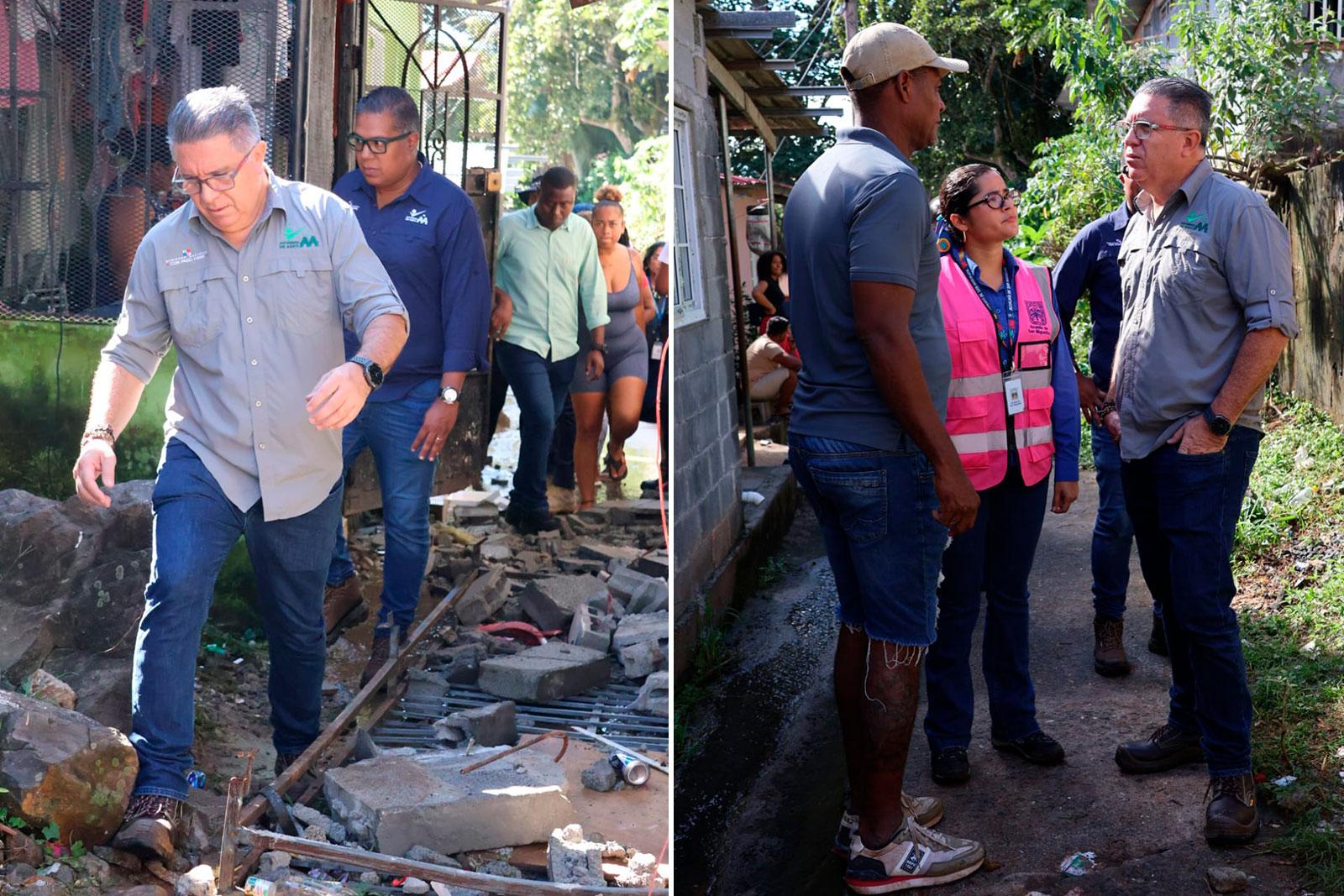 El administrador general, Ovil Moreno Marín, realizó un recorrido de inspección por el sector de Cerro Cocobolo, en el corregimiento de Arnulfo Arias